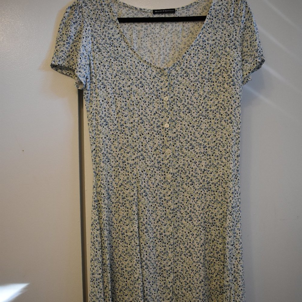 Brandy Melville Floral Button Down Dress